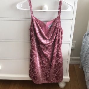 Urban Outfitters Pink Velvet Dress